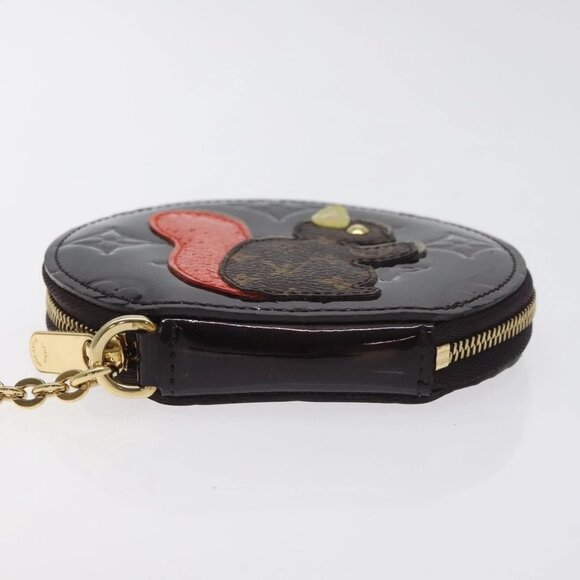 LOUIS VUITTON Vernis Porte Monnaie Ecruil Coin Purse Amarante - Picture 6 of 15